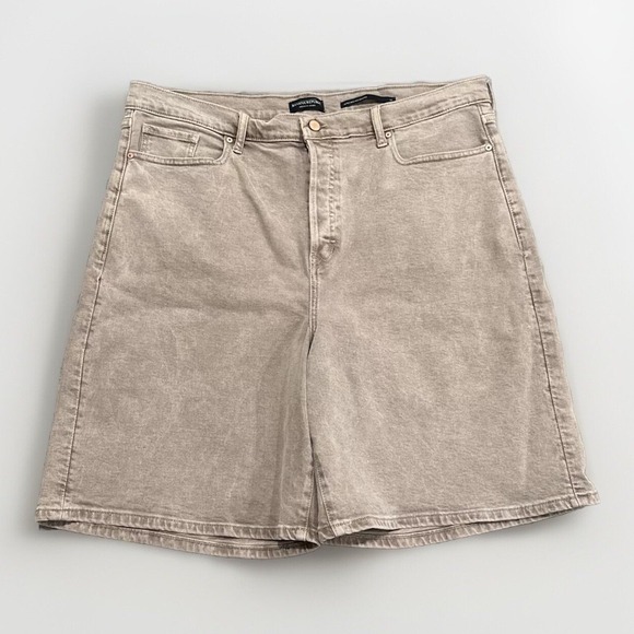 Banana Republic Denim Shorts Womens 35 Ultra High Rise Button Fly Stretch Tan - Picture 1 of 11